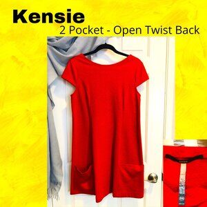 Kensie Dark Orange/Red 2 Pocket Textured Dress - M